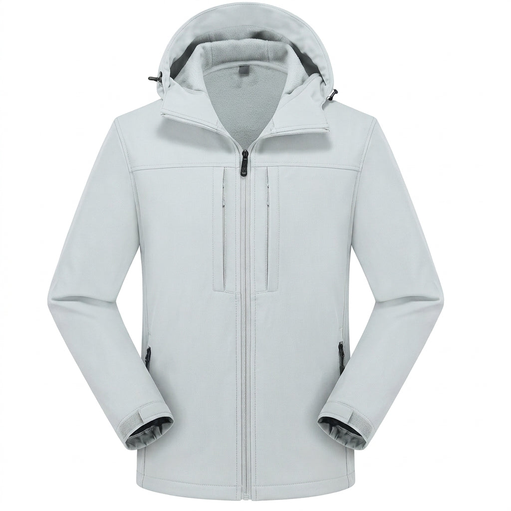 Kurtka męska softshell z kapturem, wodoodporna, z zamkami - Cavrel